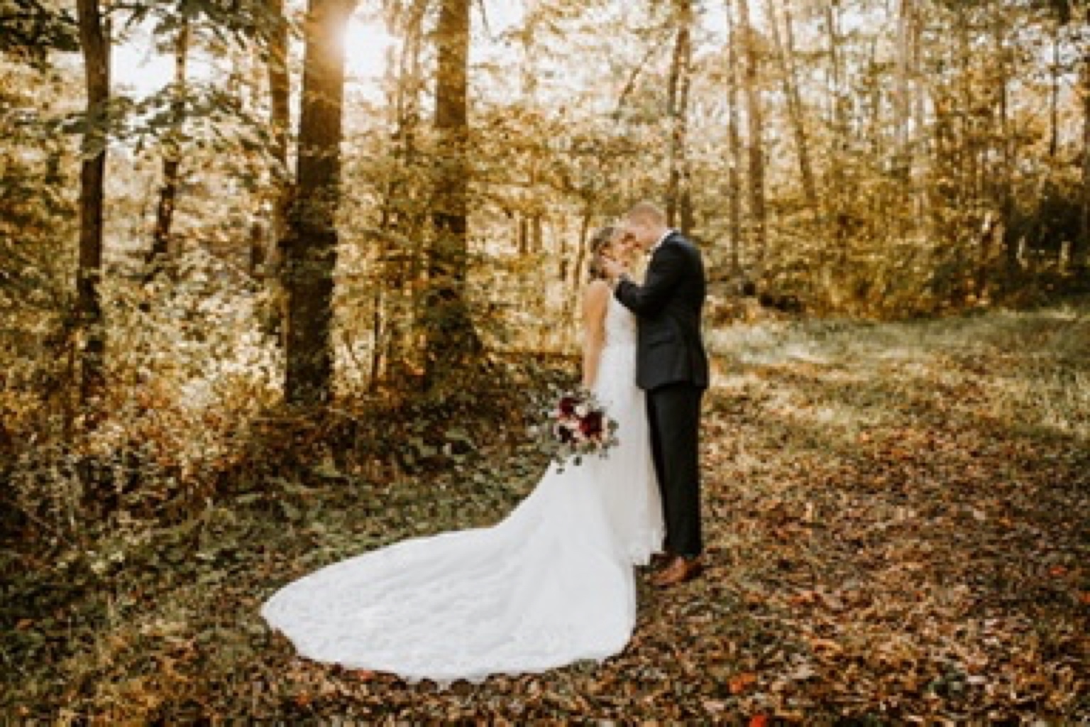 Outdoor ceremony in the woods